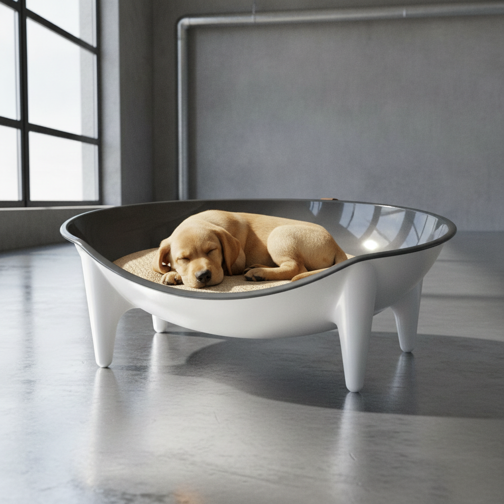 CUCCIA FUTUR 'OVAL' 50x80 BIANCA COMPLETO CUSCINO NUVOLA