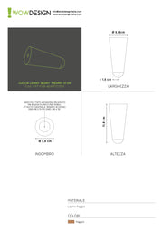 WOW CUCCIA LEGNO 'QUART' PIEDINO SET x 4