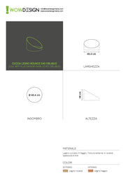 WOW!CUCCIA TELAIO LEGNO OBLIQ D40 ROVERE