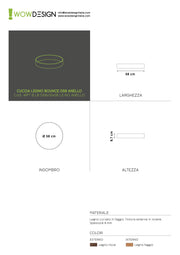 WOW!CUCCIA TELAIO LEGNO DIMORA D58 NOCE