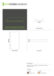 WOW! CUCCIA TELAIO QUART LEGNO NOCE D58 LONG