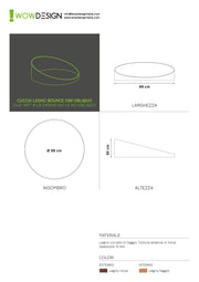 WOW!CUCCIA TELAIO LEGNO OBLIQ D99 NOCE