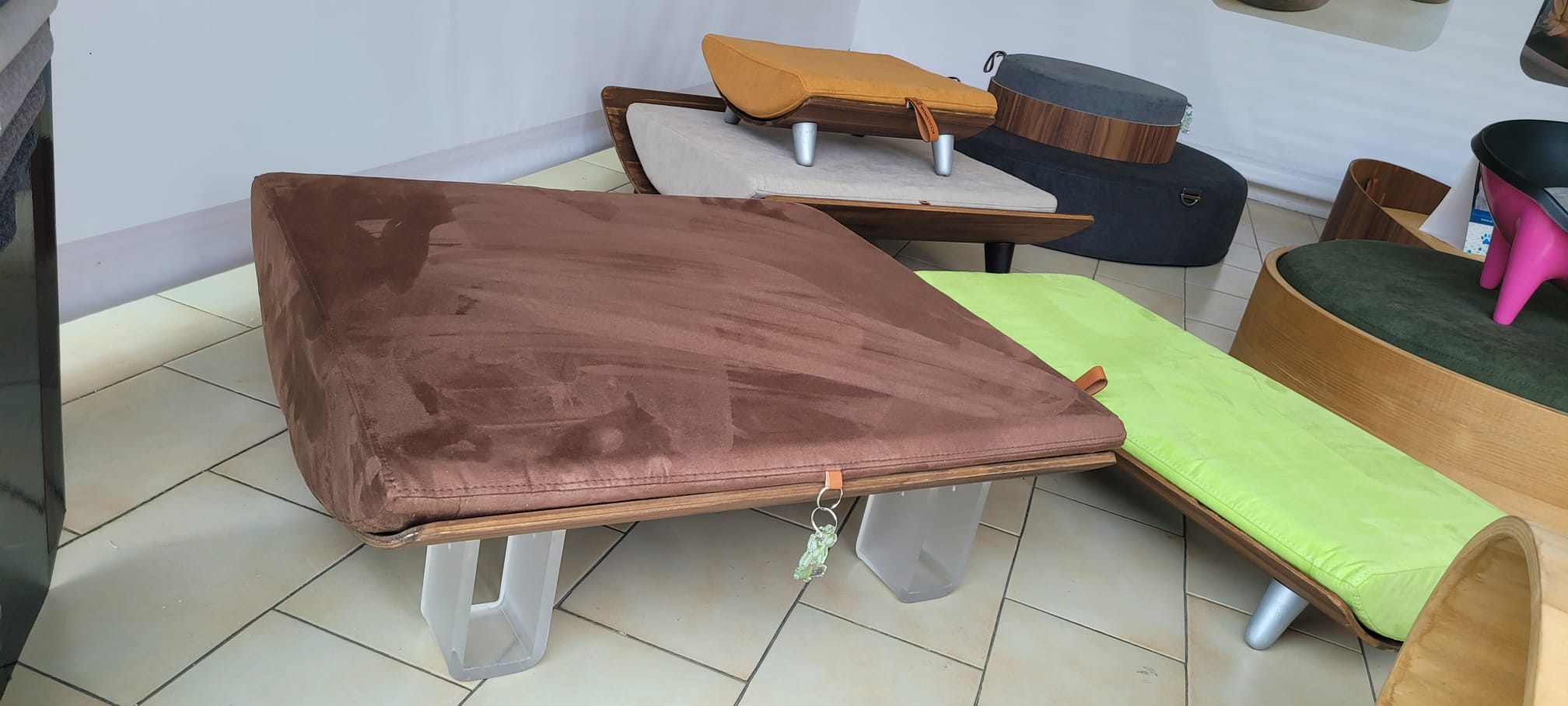 WOW!CUCCIA LEGNO CURV QUART D58 LONG COMPLETO COMFORT LAMINATO NOCE