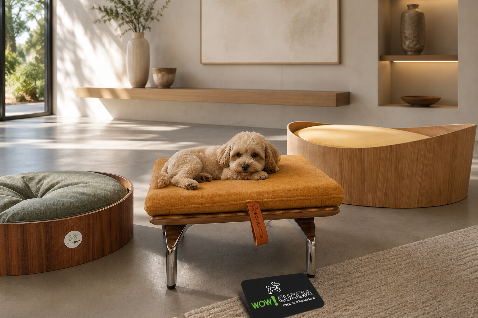 WOW!CUCCIA 'QUART D58 MINI' - 40cm x 42cm COMPLETO COMFORT LAMINATO NOCE
